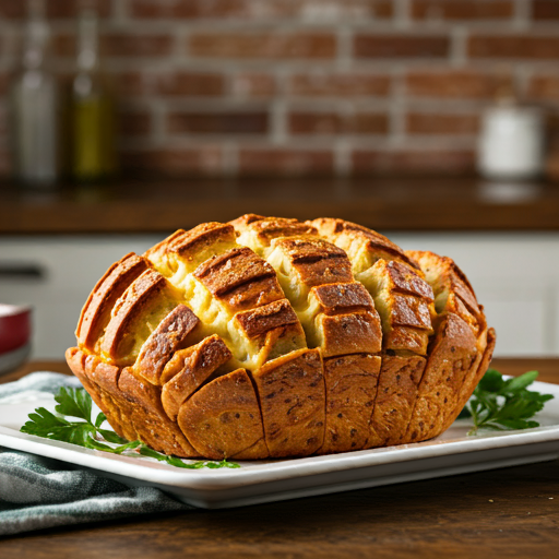 Cheesy Garlic Cheddar Pull-Apart  Bread