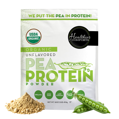 Organic Pea Protein Powder | Unflavored, Reduced Sodium