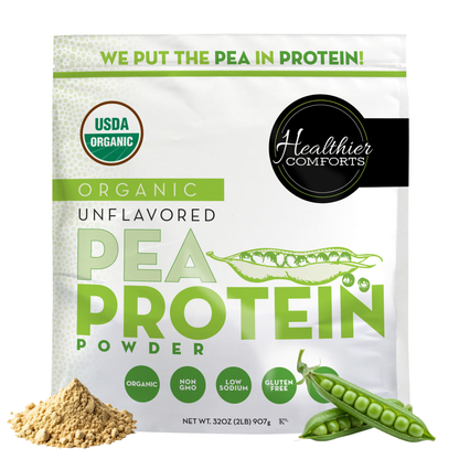 Organic Pea Protein Powder | Unflavored, Reduced Sodium